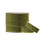 10M VELVET RIBBON - OLIVE 19mm