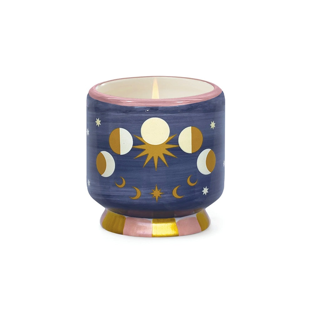 A DOPO 8oz CERAMIC CANDLE - MOON PHASE JASMINE & ROSE