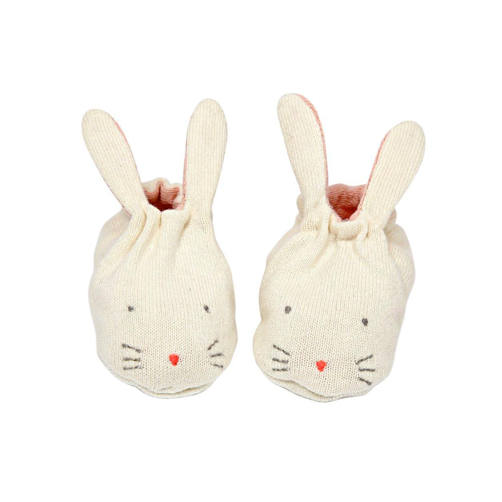 BABY BOOTIES - BUNNY PEACH