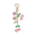 BAG CHARM - CHERRY & RHINESTONE PINK