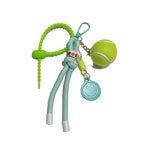 BAG CHARM - GREEN SMILEY TENNIS BALL