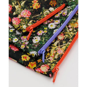 BAGGU FLAT POUCH SET - PHOTO FLORALS