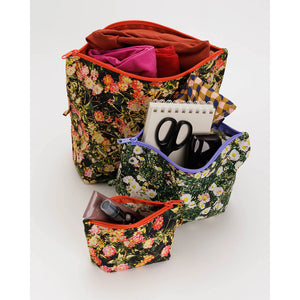 BAGGU GO POUCH SET - PHOTO FLORALS