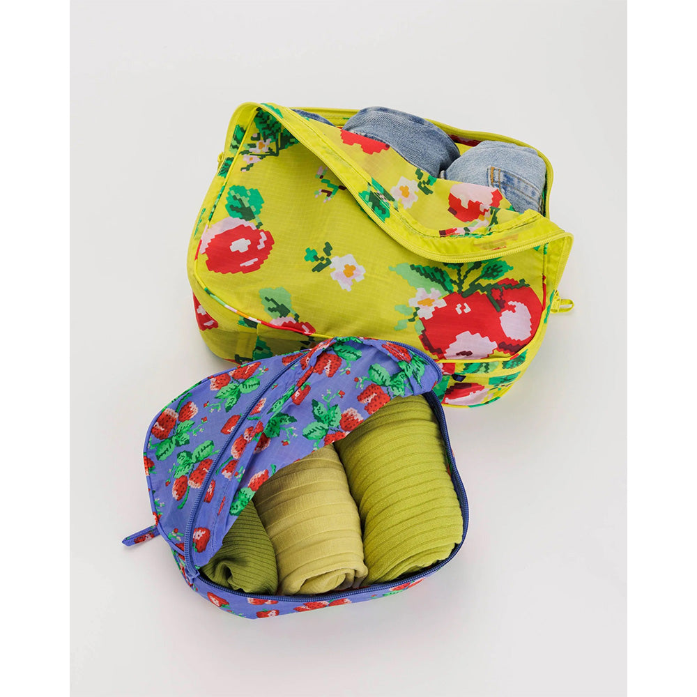 BAGGU PACKING CUBE SET - NEEDLEPOINT FRUIT