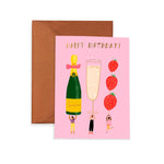 CHAMPAGNE WISHES BIRTHDAY CARD