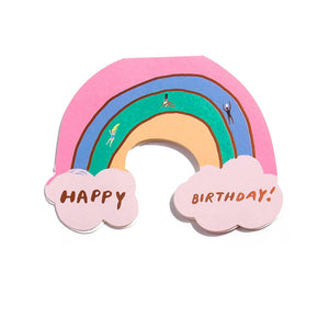 DIE-CUT RAINBOW SHAPED BIRTHDAY CARD