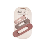 FLAT LAY CLAW CLIPS 3PC - ULTRA GLOSSY TERRACOTTA