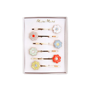 HAIR SLIDES - DAISY ENAMEL