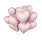 HEART FOIL BALLOONS - BABY PINK