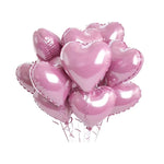 HEART FOIL BALLOONS - PEARL POWDER