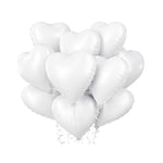 HEART FOIL BALLOONS - WHITE