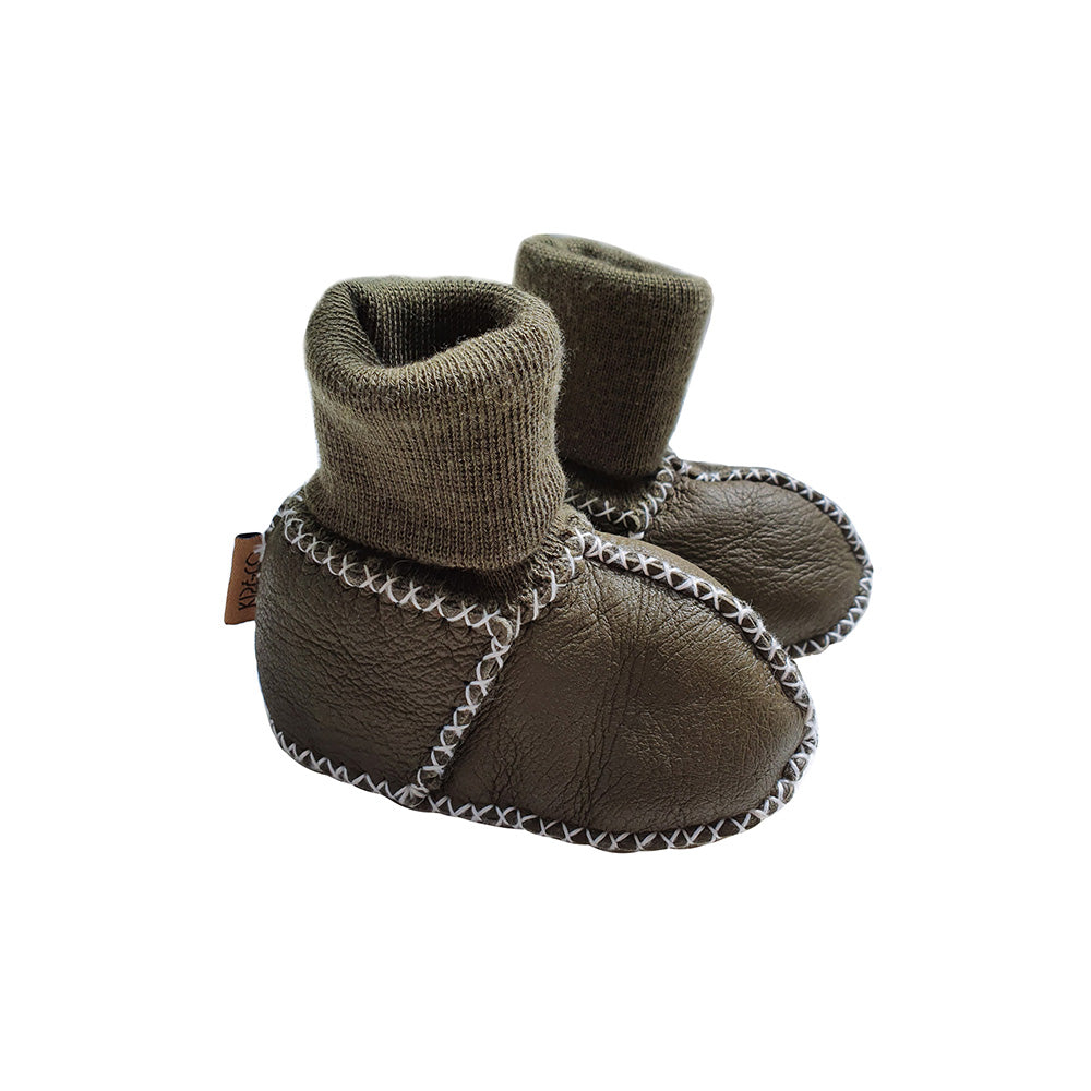 KIP & CO BABY BOOTIES - ZUCCHINI GREEN