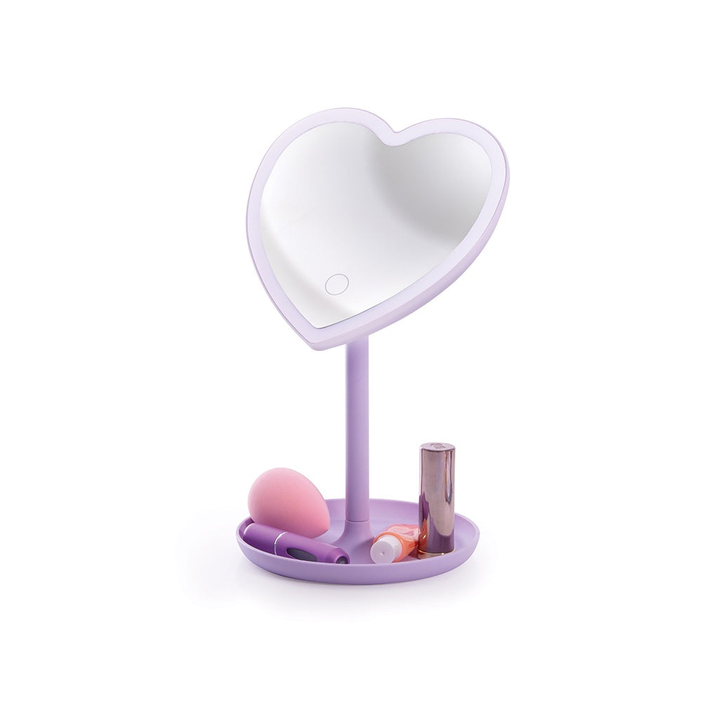 LIGHT UP LED HEART MIRROR