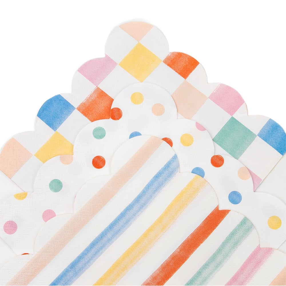 MERI MERI NAPKINS - COLOURFUL PATTERN SMALL