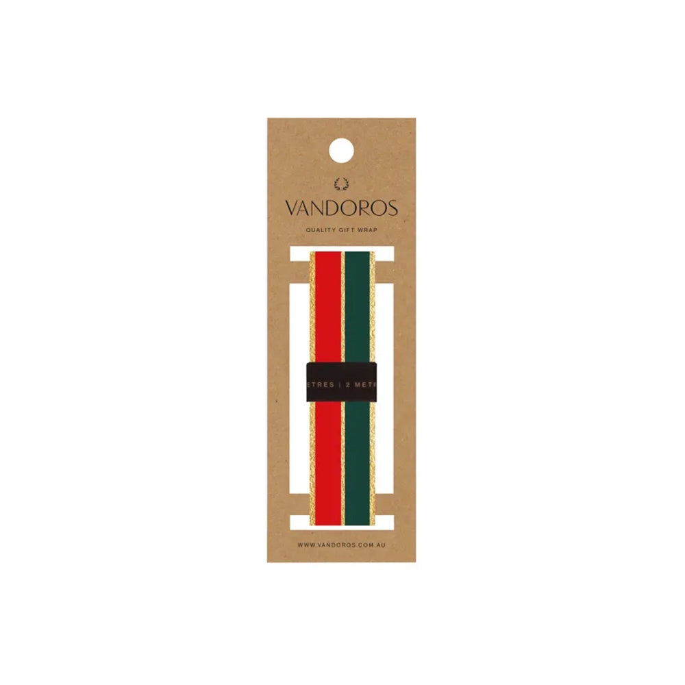 NUTCRACKER RIBBON - GREEN & RED