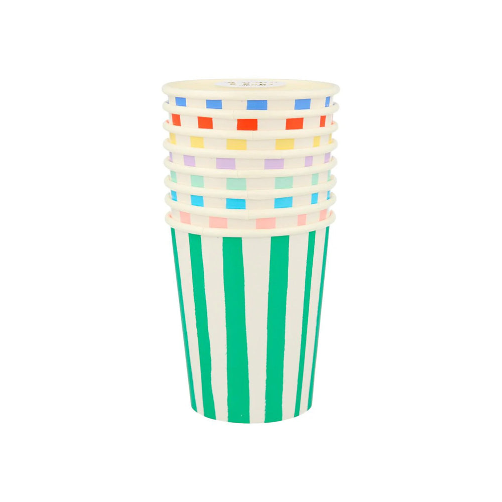 PARTY CUPS - MIXED STRIPE