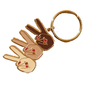 PEACE HAND GROUP KEY CHAIN