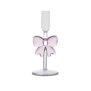 PINK BOW CANDLE HOLDER