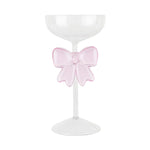 PINK BOW COUPE - CHAMPAGNE GLASS