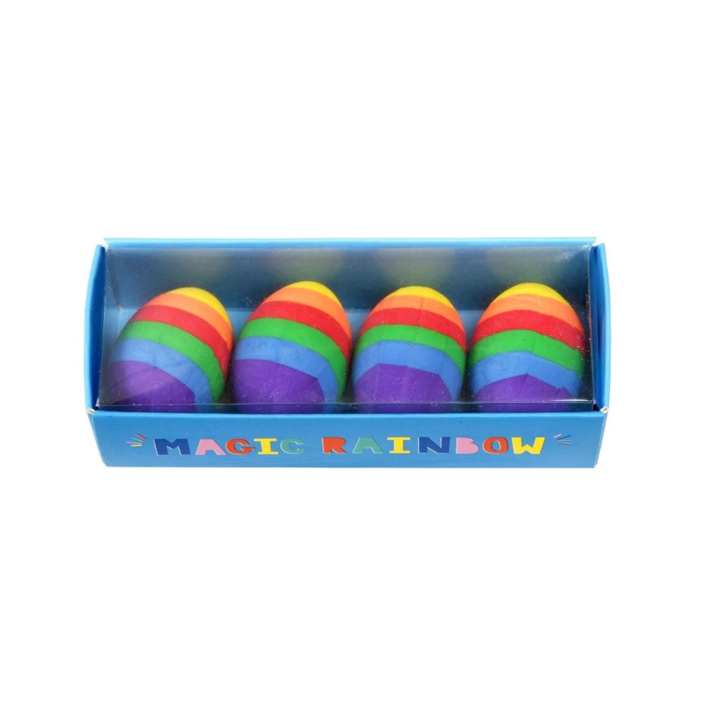 RAINBOW EGG ERASER - SET OF 4