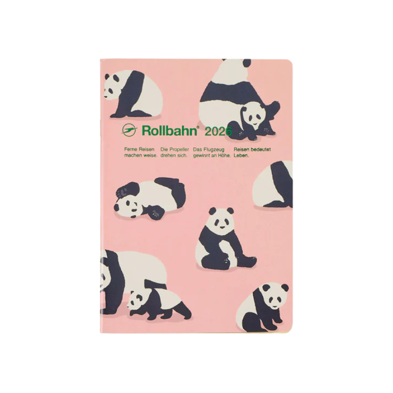 2026 DIARY - ROLLBAHN NOTEBOOK - MONTHLY - PANDAS A5