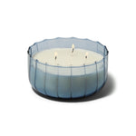 12oz TRANSPARENT RIBBED GLASS CANDLE - PEPPERED INDIGO