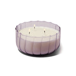 12oz TRANSPARENT RIBBED GLASS CANDLE - SALTED IRIS