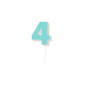 #4 RAINBOW NUMBER ACRYLIC TOPPER