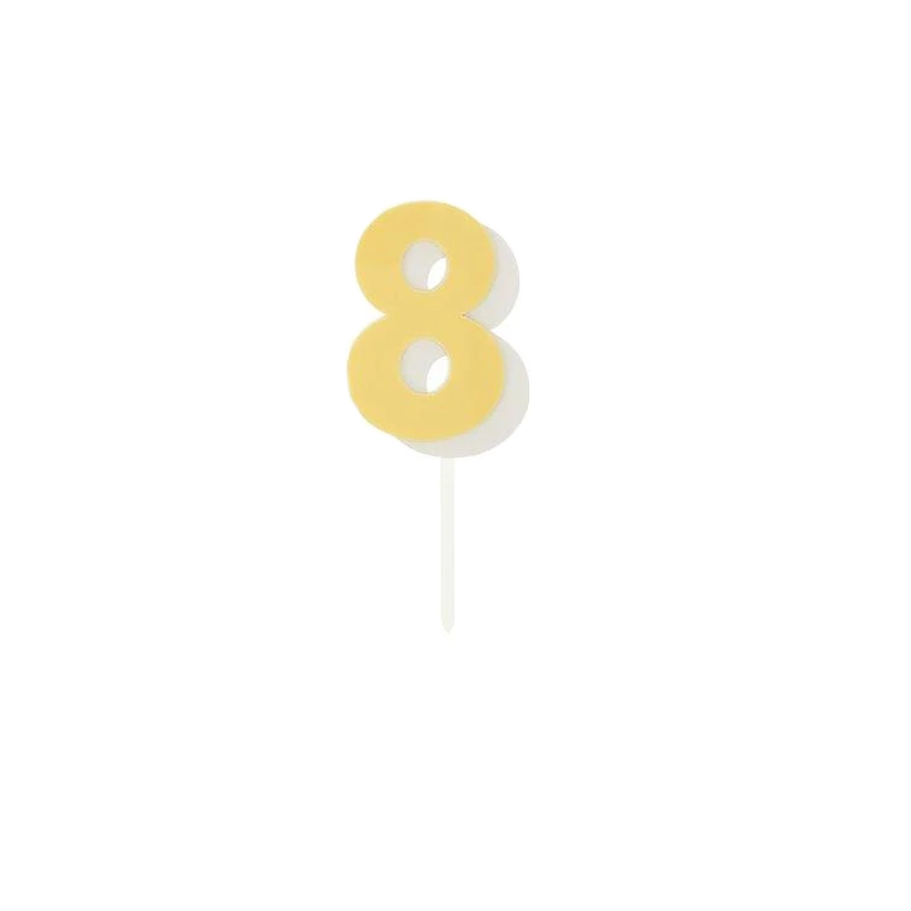 #8 RAINBOW NUMBER ACRYLIC TOPPER