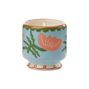 A DOPO 8oz CERAMIC CANDLE - CACTUS FLOWER