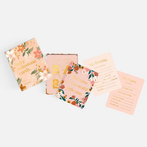 BABY MILESTONE CARDS - FLORAL