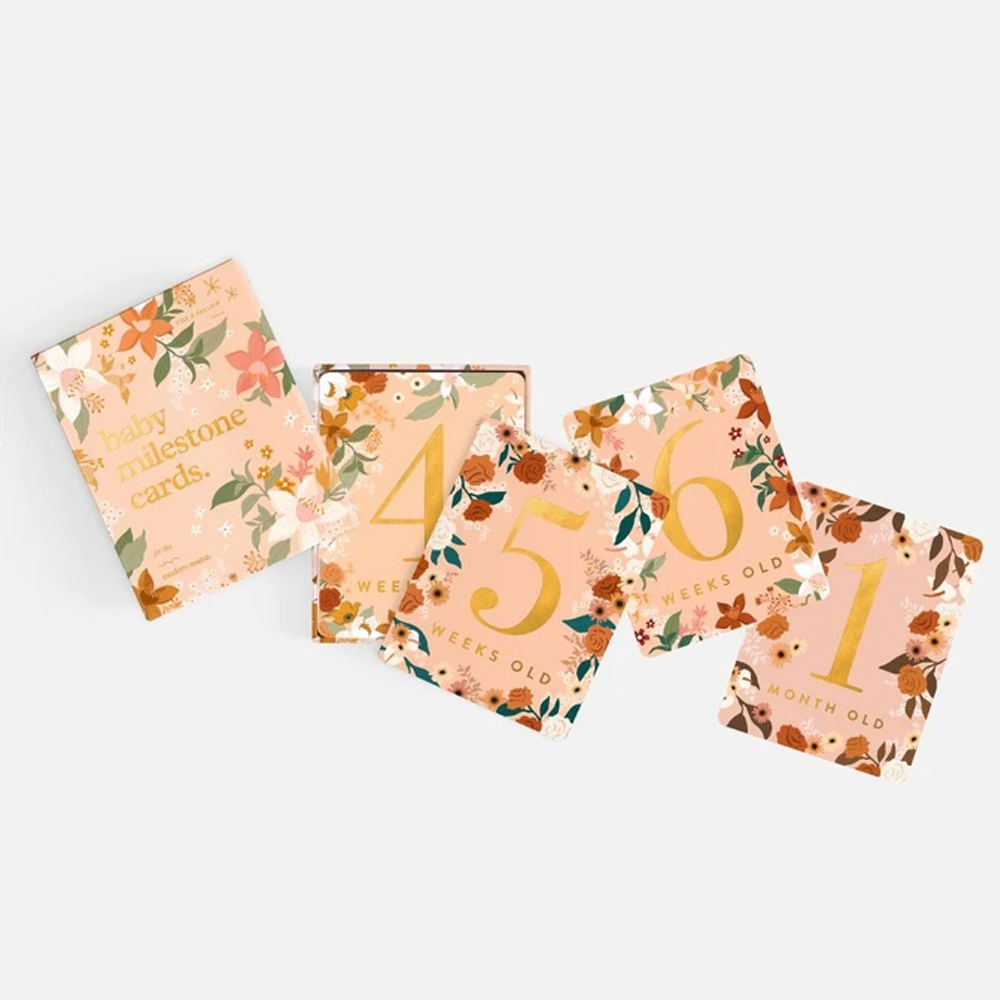 BABY MILESTONE CARDS - FLORAL