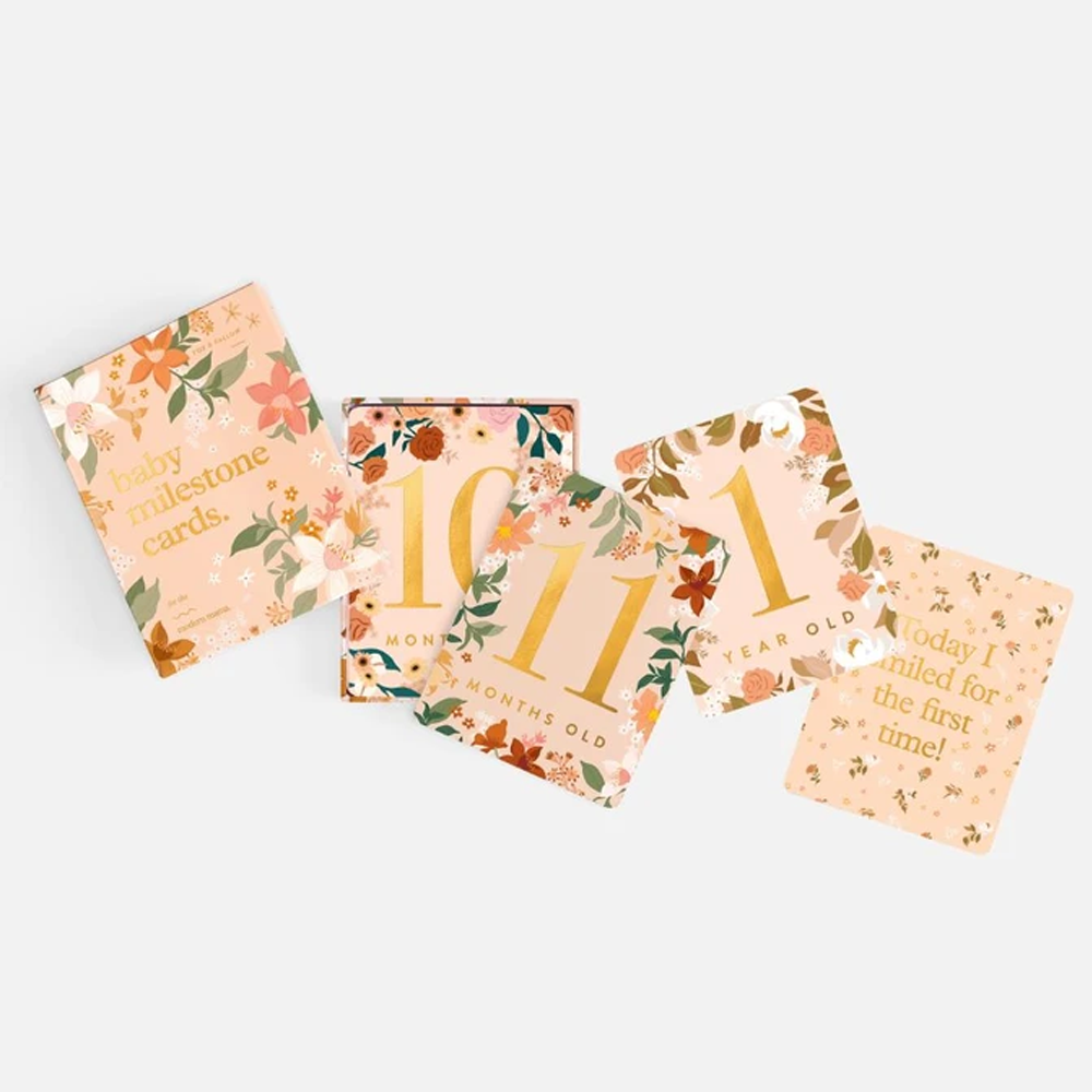 BABY MILESTONE CARDS - FLORAL