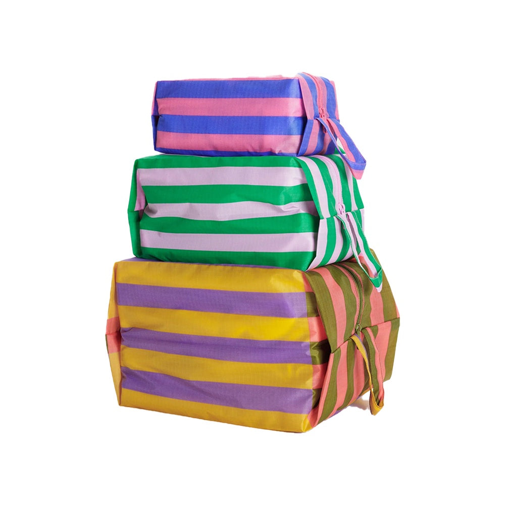 BAGGU 3D ZIP SET - AWNING STRIPES