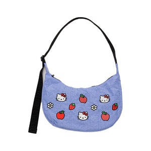 BAGGU NYLON CRESCENT BAG - EMBROIDERED HELLO KITTY