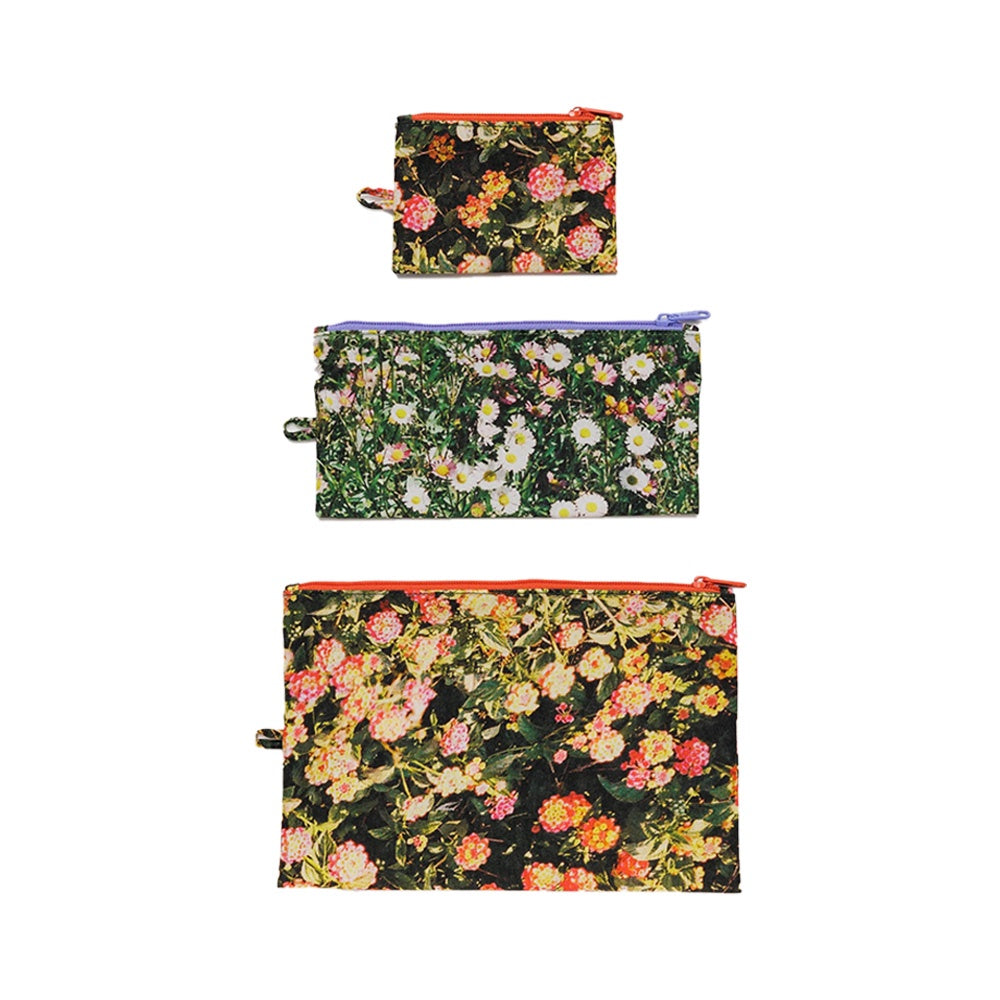 BAGGU FLAT POUCH SET - PHOTO FLORALS