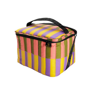 BAGGU PUFFY COOLER BAG - SUNSET QUILT STRIPE