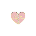 BEST FRIEND HEART ENAMEL PIN - PINK