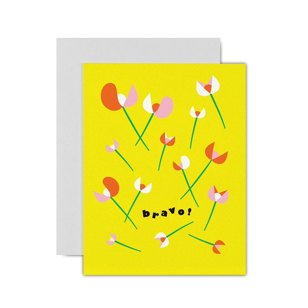 BRAVO FLEURS GREETING CARD