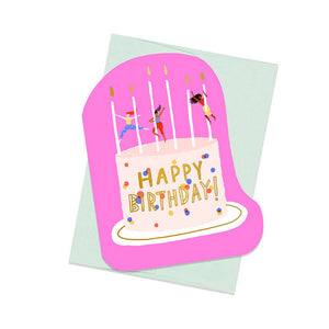 DIE-CUT SINGLE CARD - CIRCUS CAKE