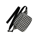 BAGGU FANNY PACK - BLACK & WHITE PIXEL GINGHAM