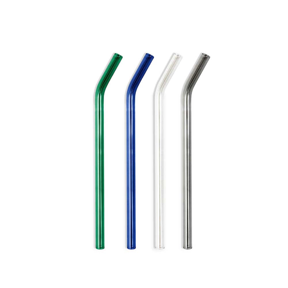 GLASS STRAWS IN COOL - SET OF 4