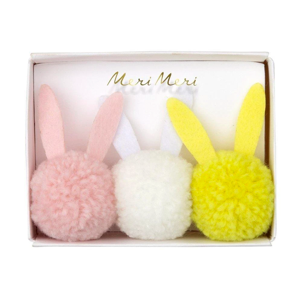 HAIR TIES - BUNNY POM POM