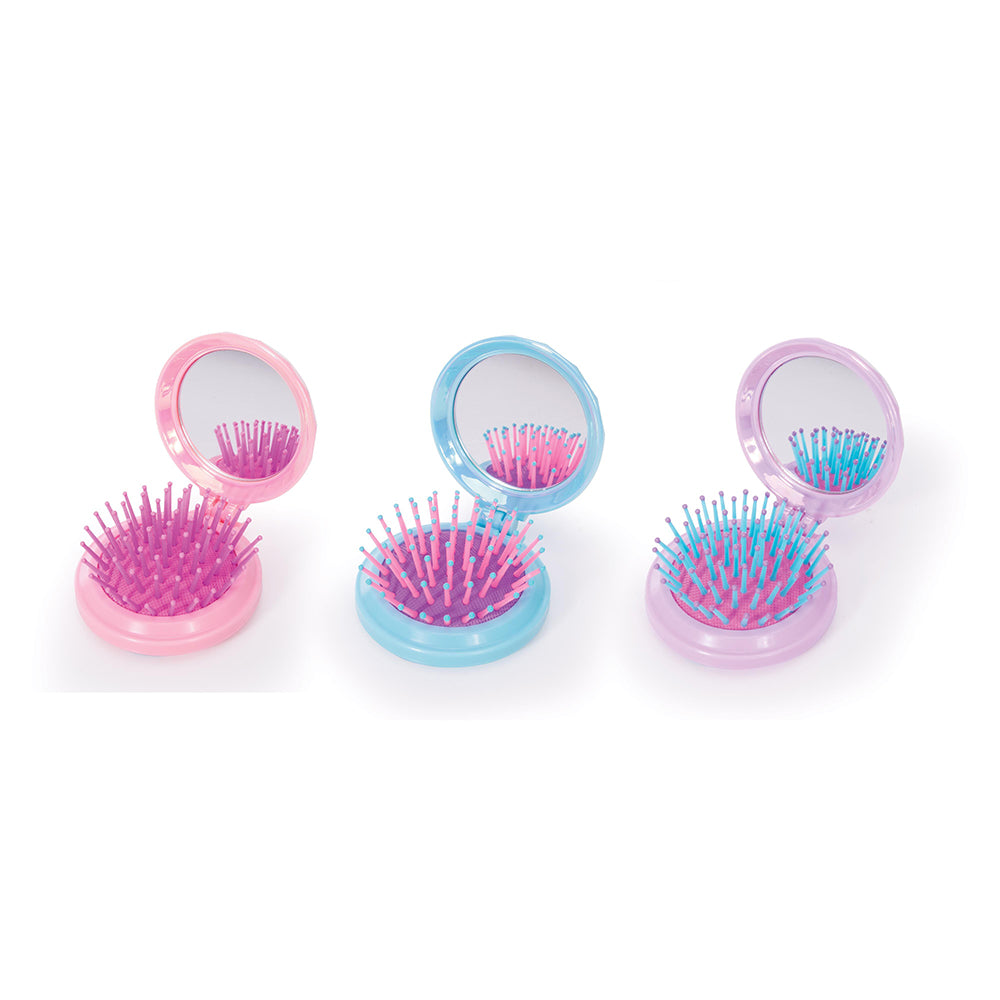 HAIRBRUSH & MIRROR - JEWEL COMPACT