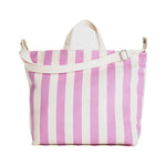 BAGGU HORIZONTAL ZIP DUCK BAG - PINK AWNING STRIPE