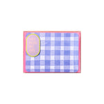 NOTECARD SET - PERIWINKLE GINGHAM