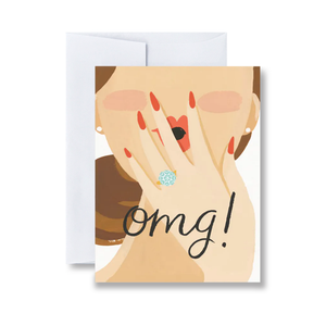 OMG! ENGAGED CARD RED