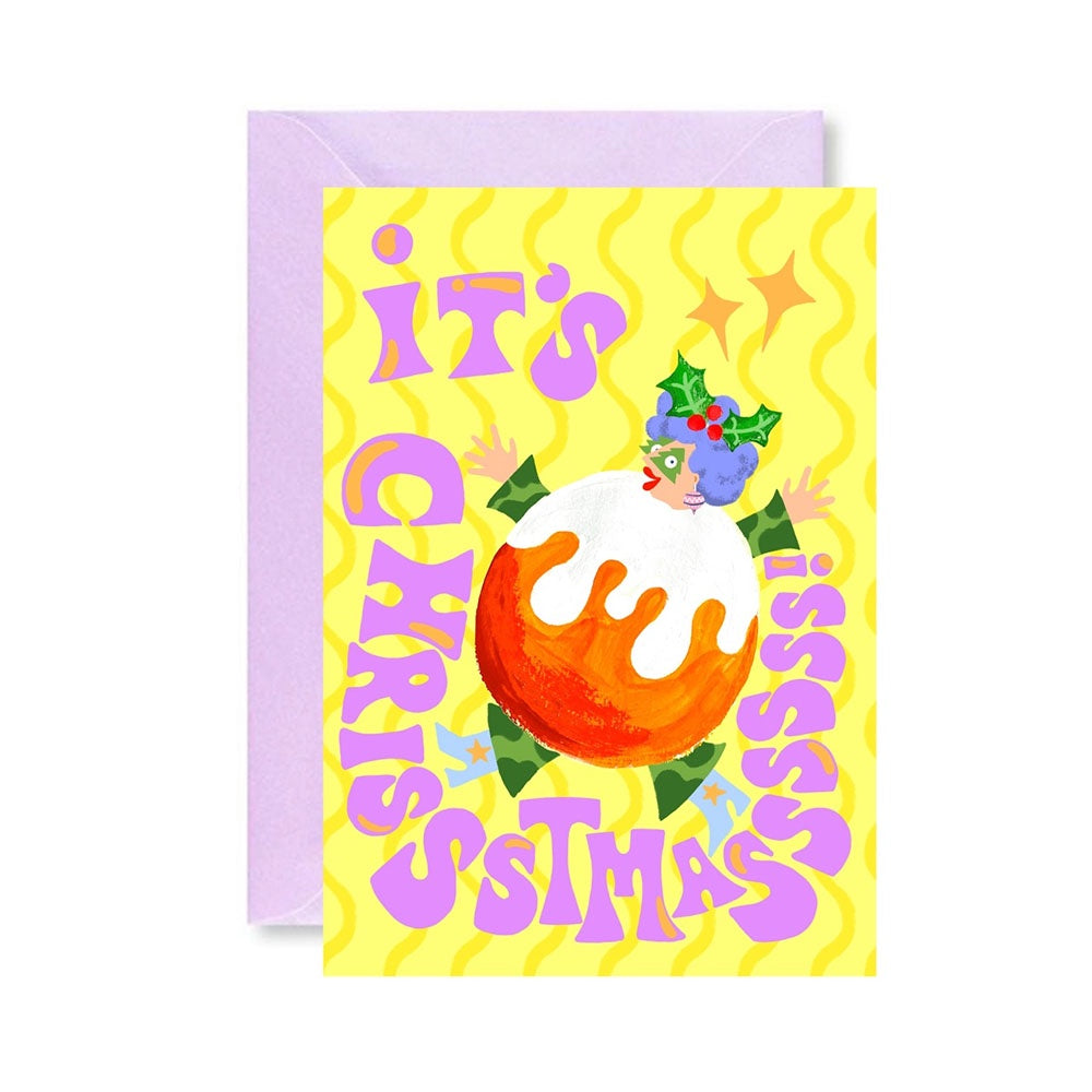 PUDDING GIRL CHRISTMAS CARD