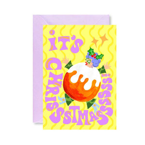 PUDDING GIRL CHRISTMAS CARD