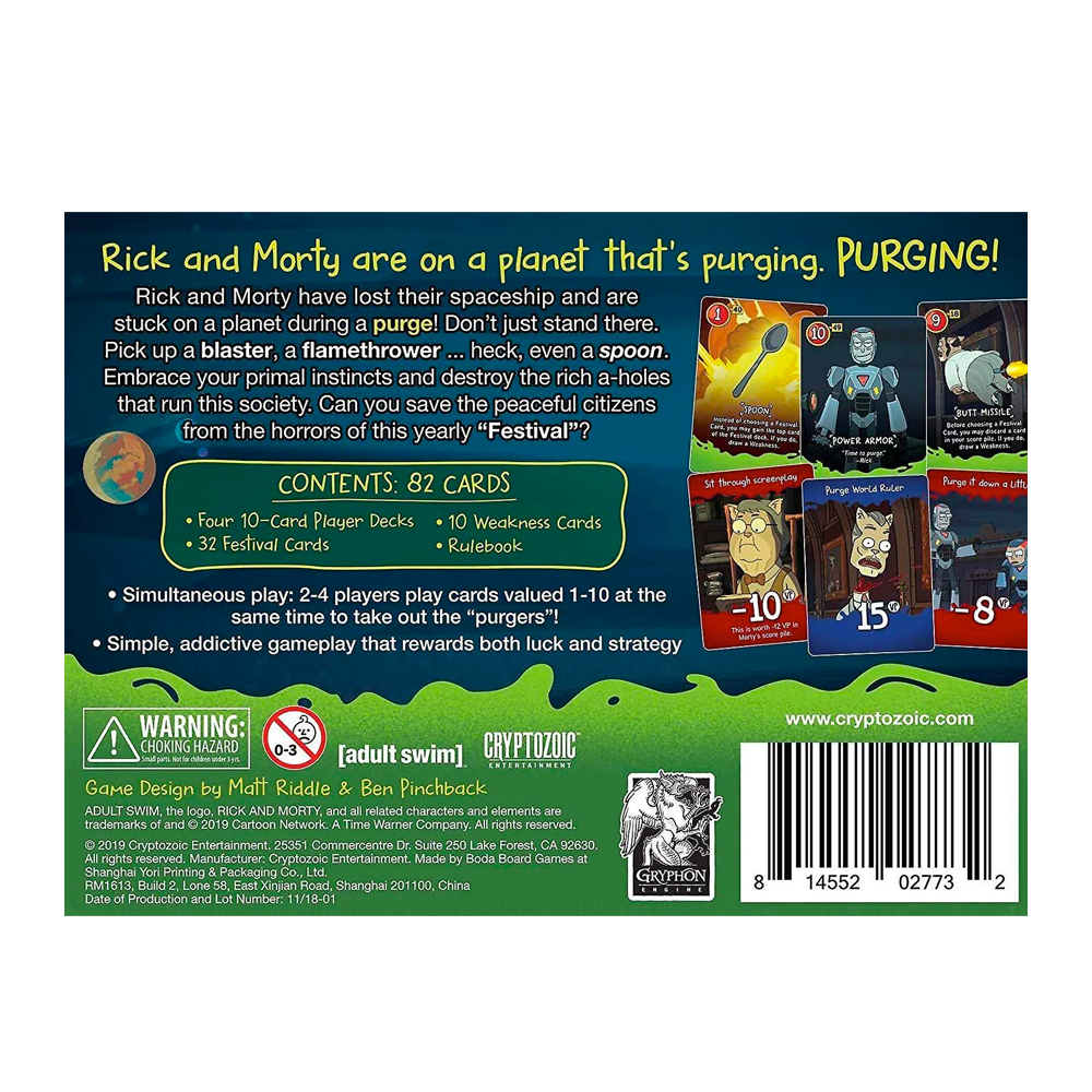 RICK AND MORTY - LOOK WHO'S PURGING NOW CARD GAME